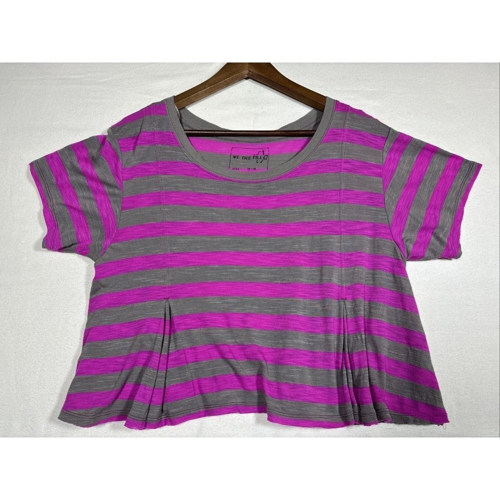 We the Free People Pink Stripe Women’s Crop Top‎ Size M